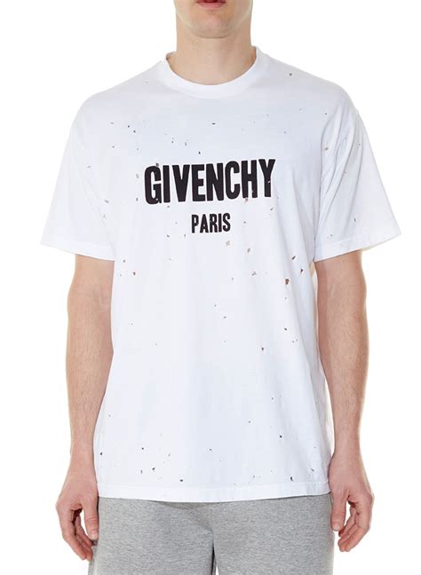 givenchy pari shirt|Givenchy t shirt with holes.